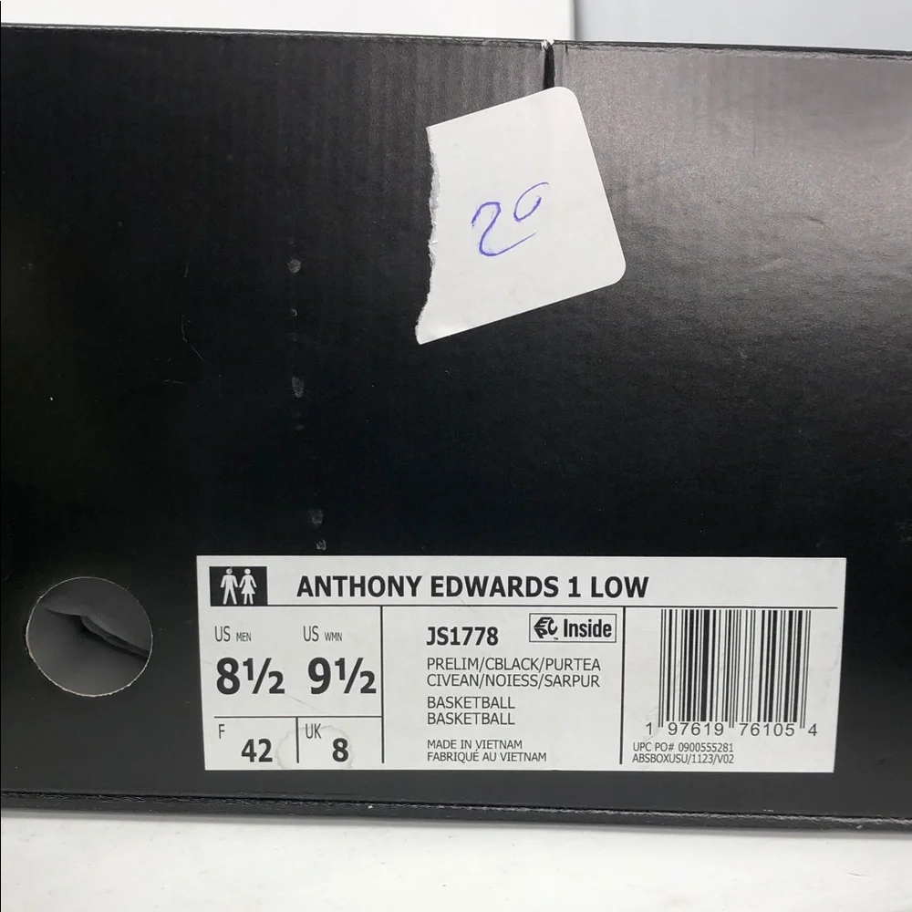Adidas AE 1 Low Anthony Edwards Preloved Lime JS1778 Men’s Basketball -Size 8.5